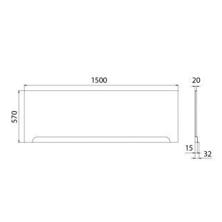 Фронтальный экран для ванны Triton Pro Щ0000062052 150 см